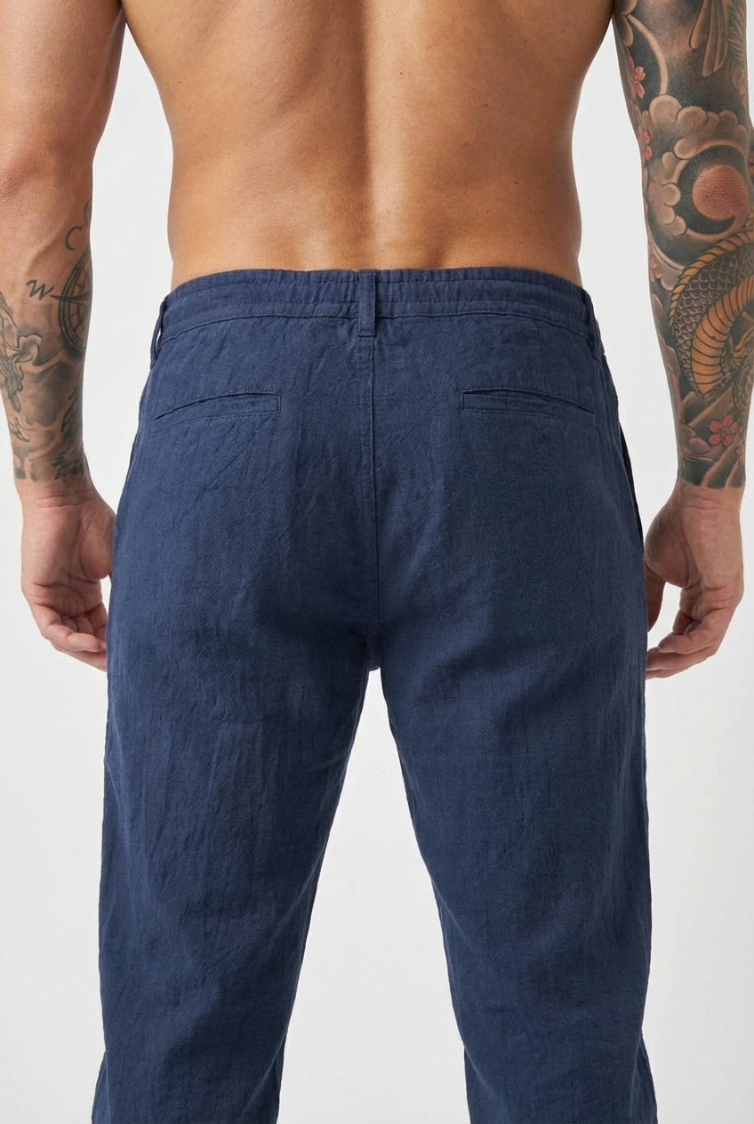 Massimo Linen Trousers - Lightweight, Breathable Comfort for Everyday Wear