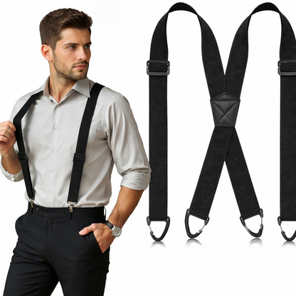 Men's X-Back Suspenders with Hook Clips