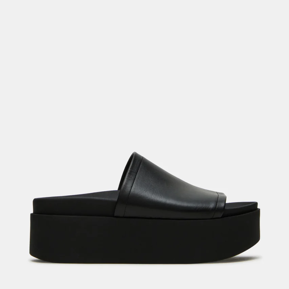 Arwinn Premium Leather Platform Slides