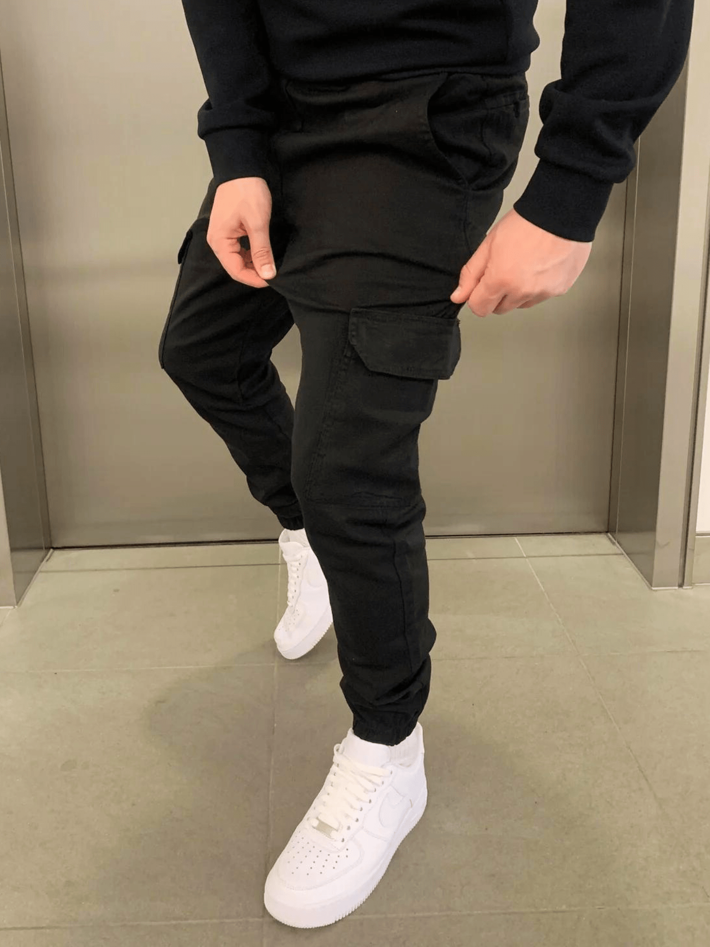 Olympus Cargo Jogger – Black: Sleek, Durable Utility Pants for Everyday Wear