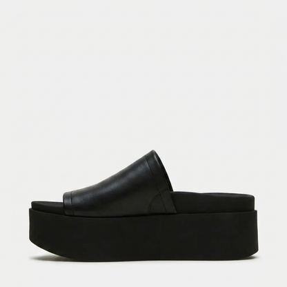 Arwinn Premium Leather Platform Slides