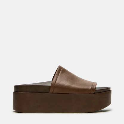 Arwinn Premium Leather Platform Slides