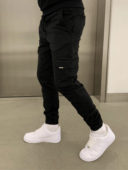 Olympus Cargo Jogger – Black: Sleek, Durable Utility Pants for Everyday Wear
