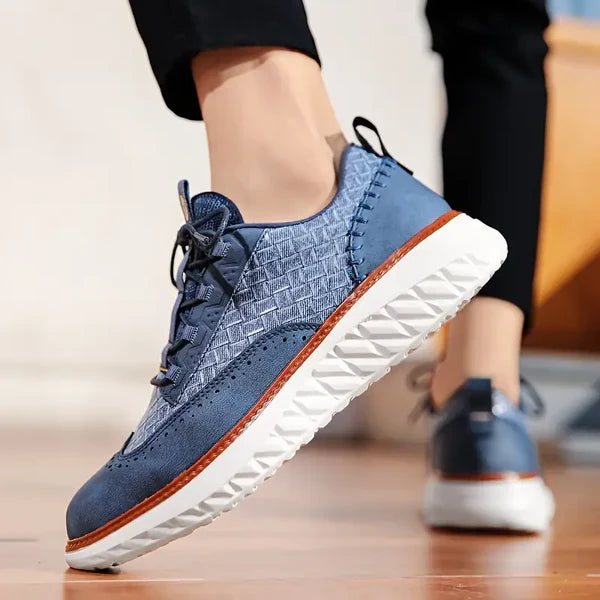 Oxford Ridge Leather Sneakers - Premium Leather, Everyday Comfort