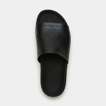 Arwinn Premium Leather Platform Slides