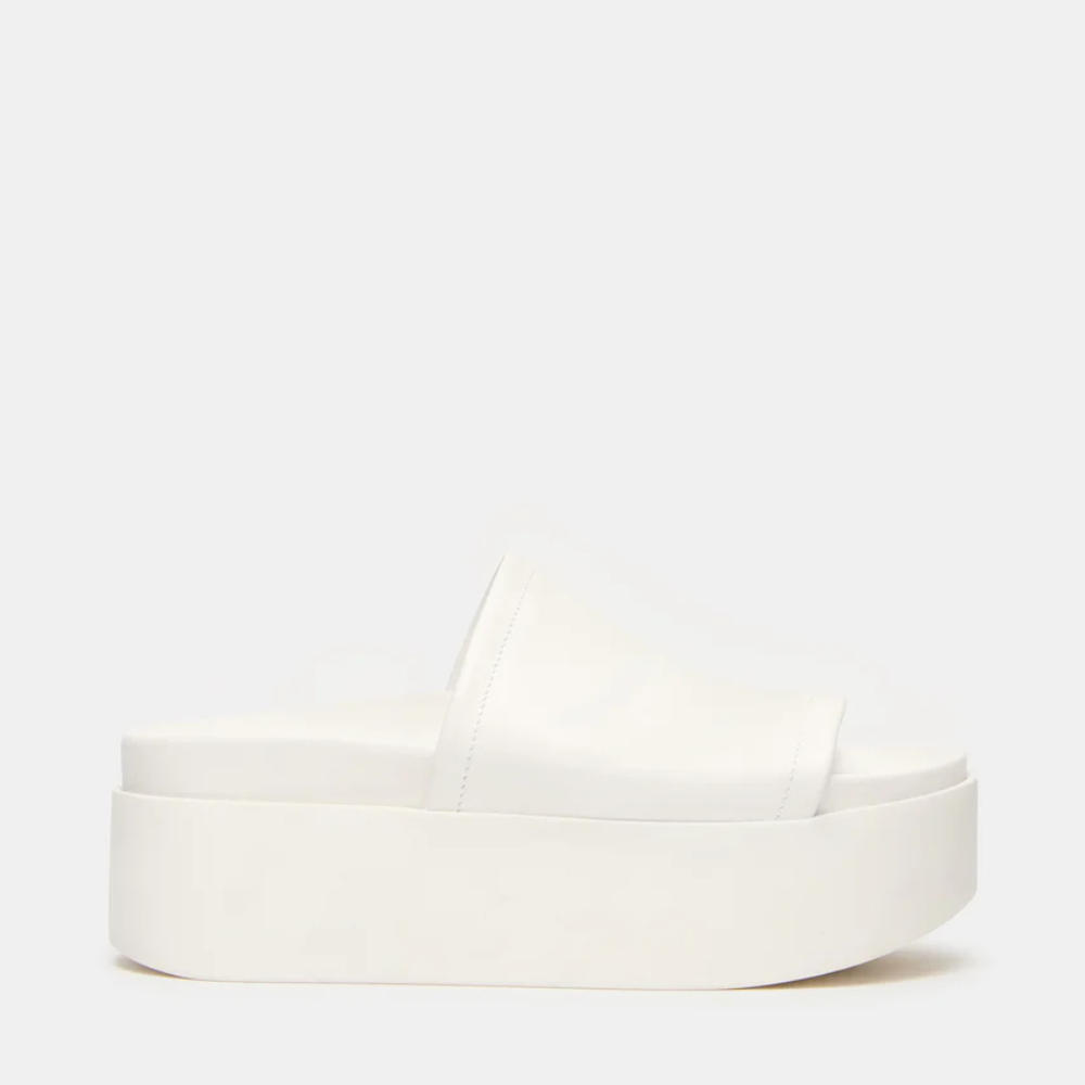 Arwinn Premium Leather Platform Slides