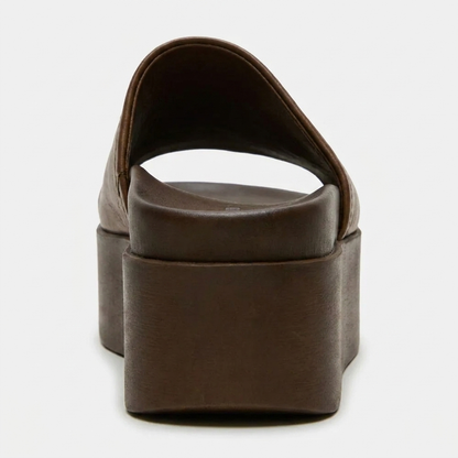 Arwinn Premium Leather Platform Slides