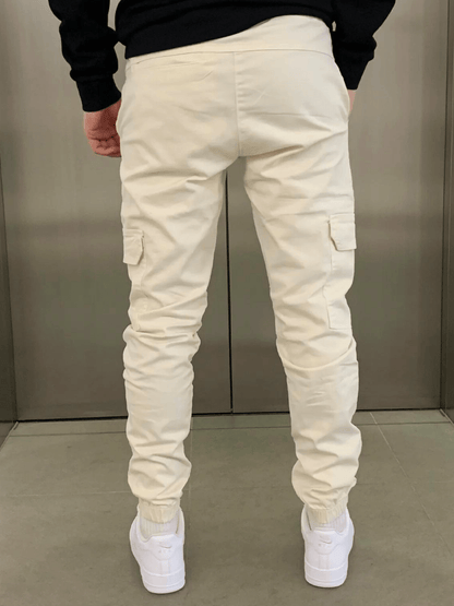 Olympus Cream Cargo Joggers – Sleek, Functional Everyday Wear