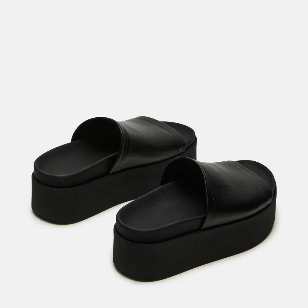 Arwinn Premium Leather Platform Slides