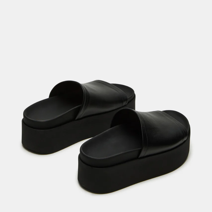 Arwinn Premium Leather Platform Slides