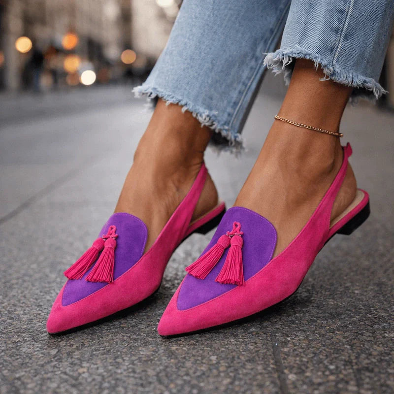 Lorena Sandals with Delicate Straps and Playful Tassels