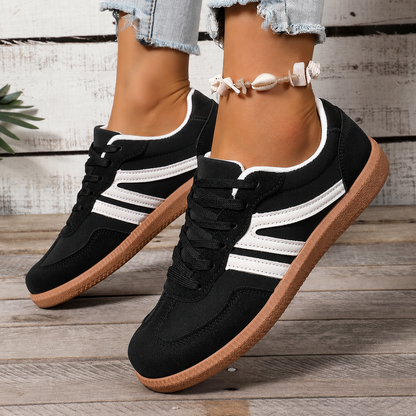 Valencia Cushioned Orthopedic Stripe Trainers