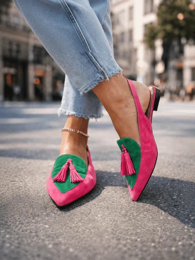 Lorena Sandals with Delicate Straps and Playful Tassels