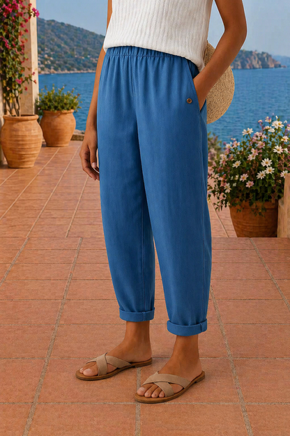 Sienna Effortless Relaxed Linen Wide-Leg Pants