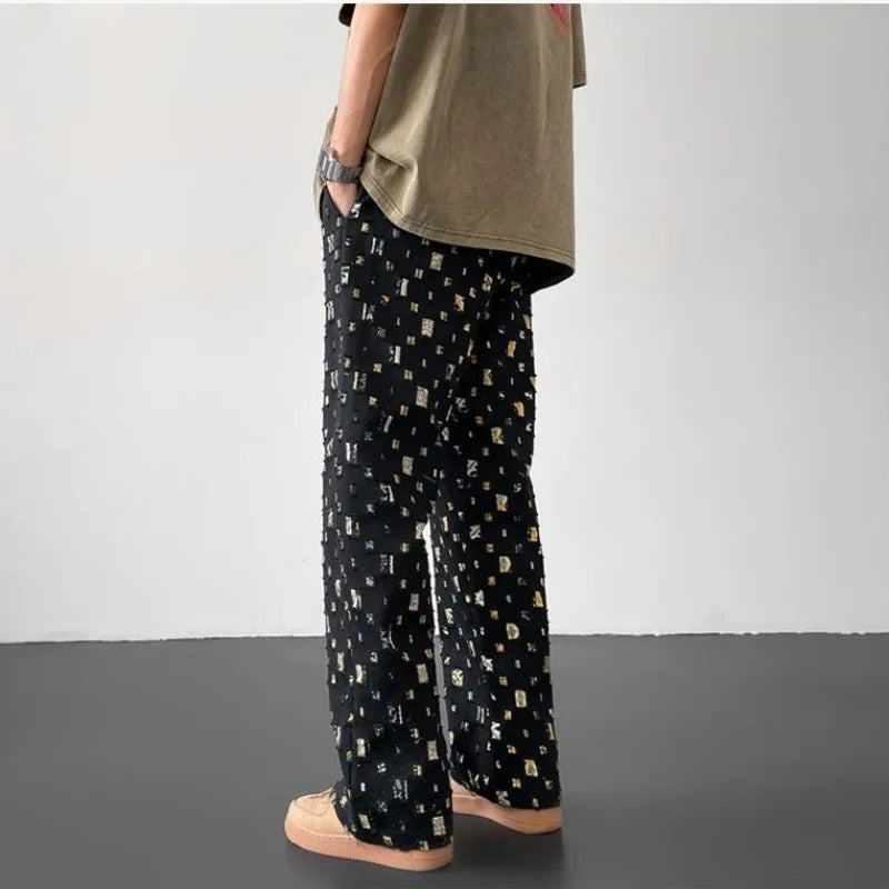 Mosaic Straight-Fit Pants - Sleek, Everyday Style