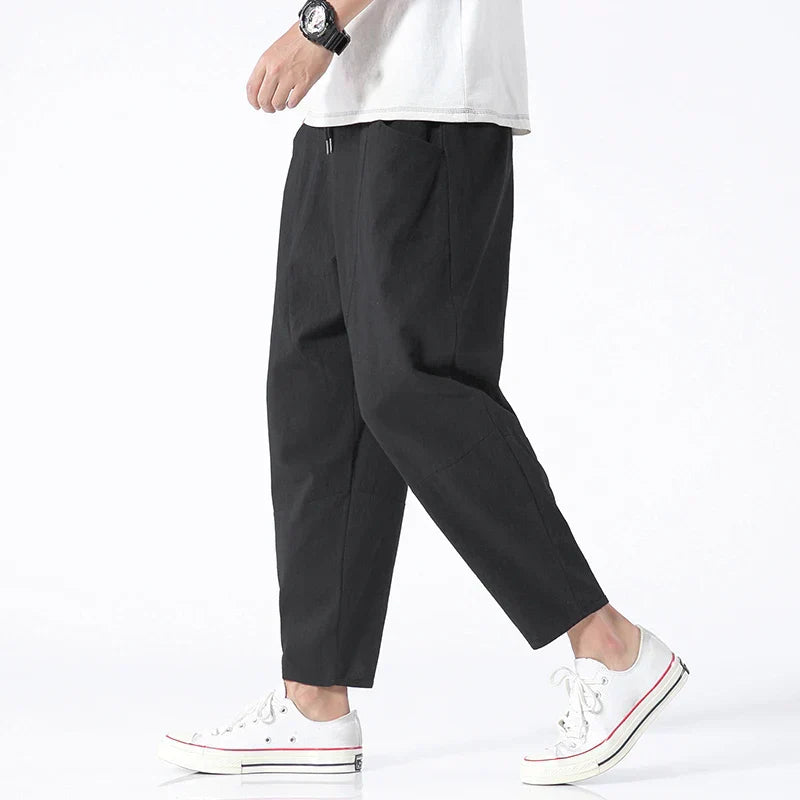 Kyoto Linen Cropped Pants - Effortless Style and Breathable Comfort