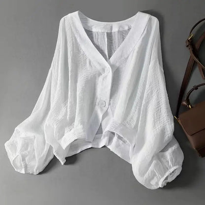 Aurora Linen Blouse - Lightweight, Breathable Everyday Elegance
