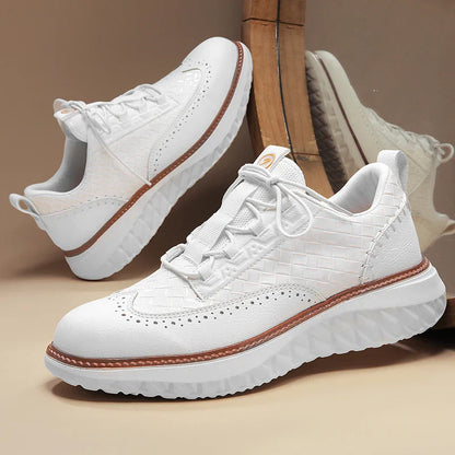 Oxford Ridge Leather Sneakers - Premium Leather, Everyday Comfort