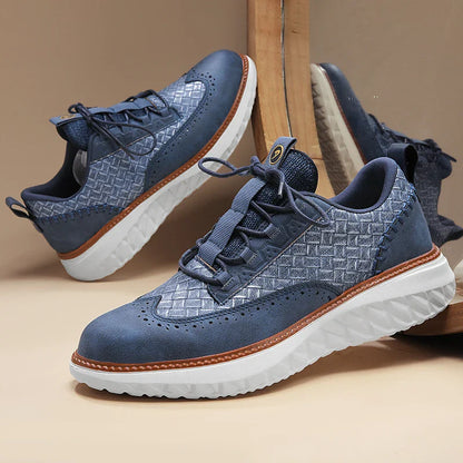 Oxford Ridge Leather Sneakers - Premium Leather, Everyday Comfort