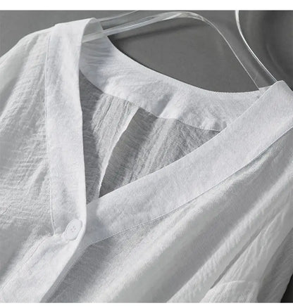 Aurora Linen Blouse - Lightweight, Breathable Everyday Elegance