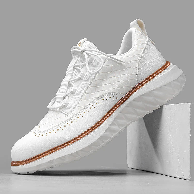 Oxford Ridge Leather Sneakers - Premium Leather, Everyday Comfort