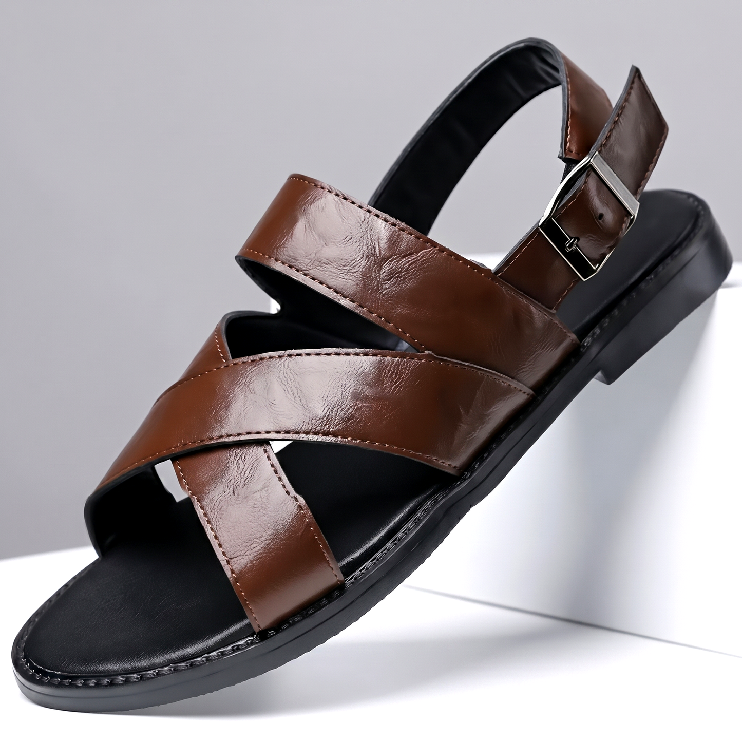 Edward Leather Sandals - Premium Leather, All-Day Comfort