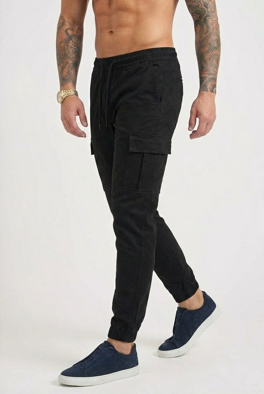 Olympus Cargo Jogger – Black: Sleek, Durable Utility Pants for Everyday Wear