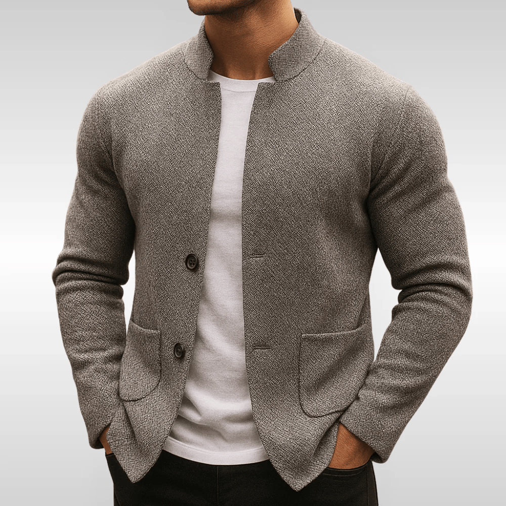 Ferran Louis Knit Blazer Sophisticated Knit Jacket