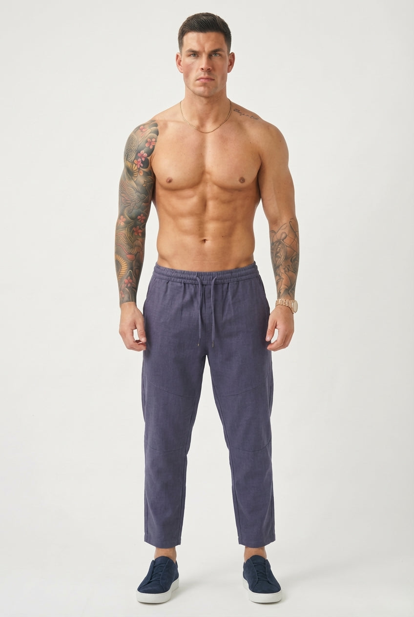 Kyoto Linen Cropped Pants - Effortless Style and Breathable Comfort