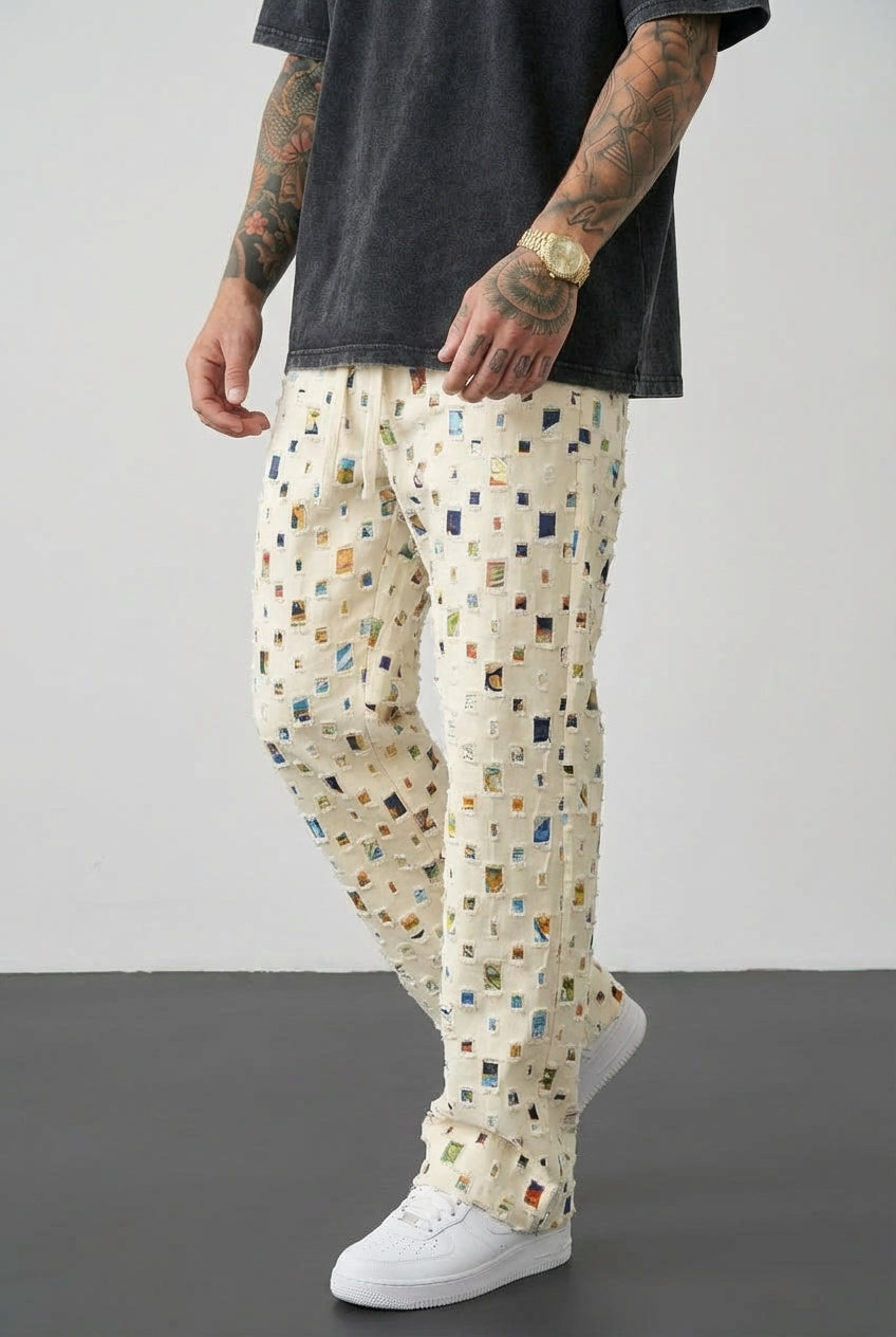 Mosaic Straight-Fit Pants - Sleek, Everyday Style