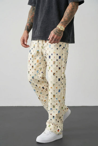 Mosaic Straight-Fit Pants - Sleek, Everyday Style