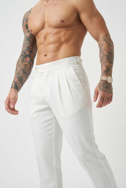 Lockhart White Trousers - Crisp, Timeless Style