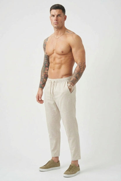 Kyoto Linen Cropped Pants - Effortless Style and Breathable Comfort