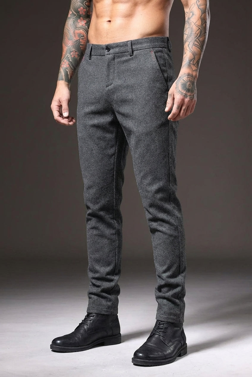 Luca Slim-Fit Pants in Light Grey