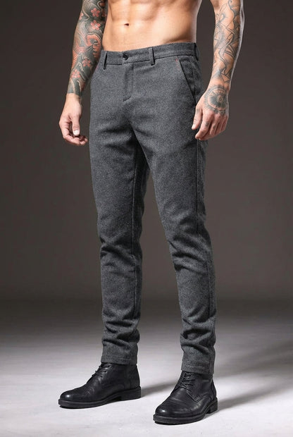 Luca Slim-Fit Pants in Light Grey