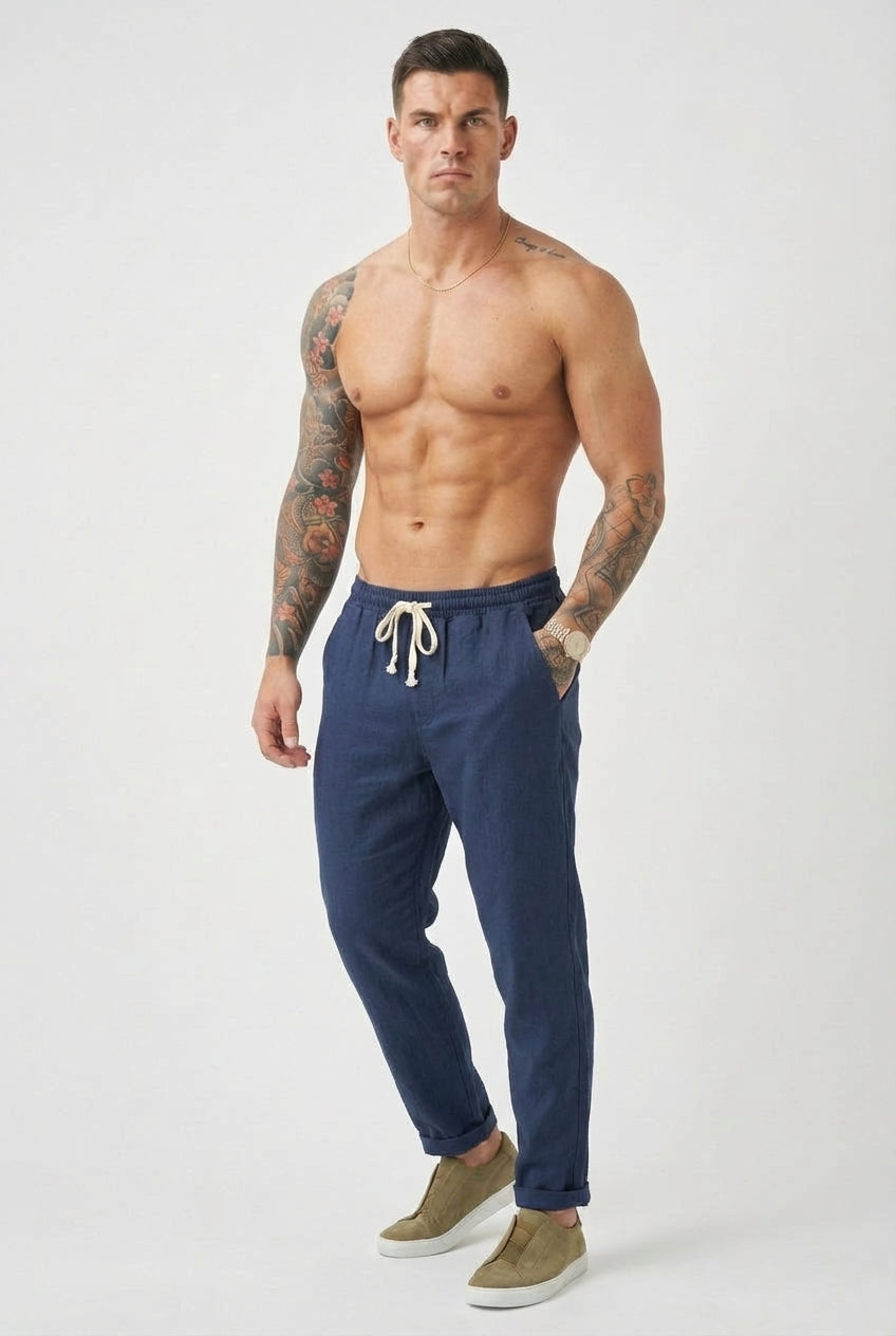 Massimo Linen Trousers - Lightweight, Breathable Comfort for Everyday Wear