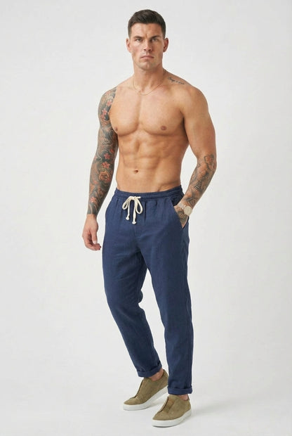 Massimo Linen Trousers - Lightweight, Breathable Comfort for Everyday Wear