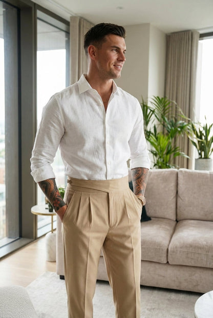Cream Lockhart Trousers