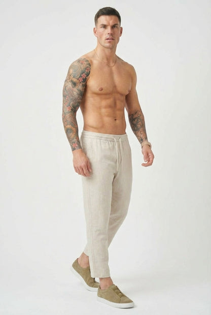Kyoto Linen Cropped Pants - Effortless Style and Breathable Comfort