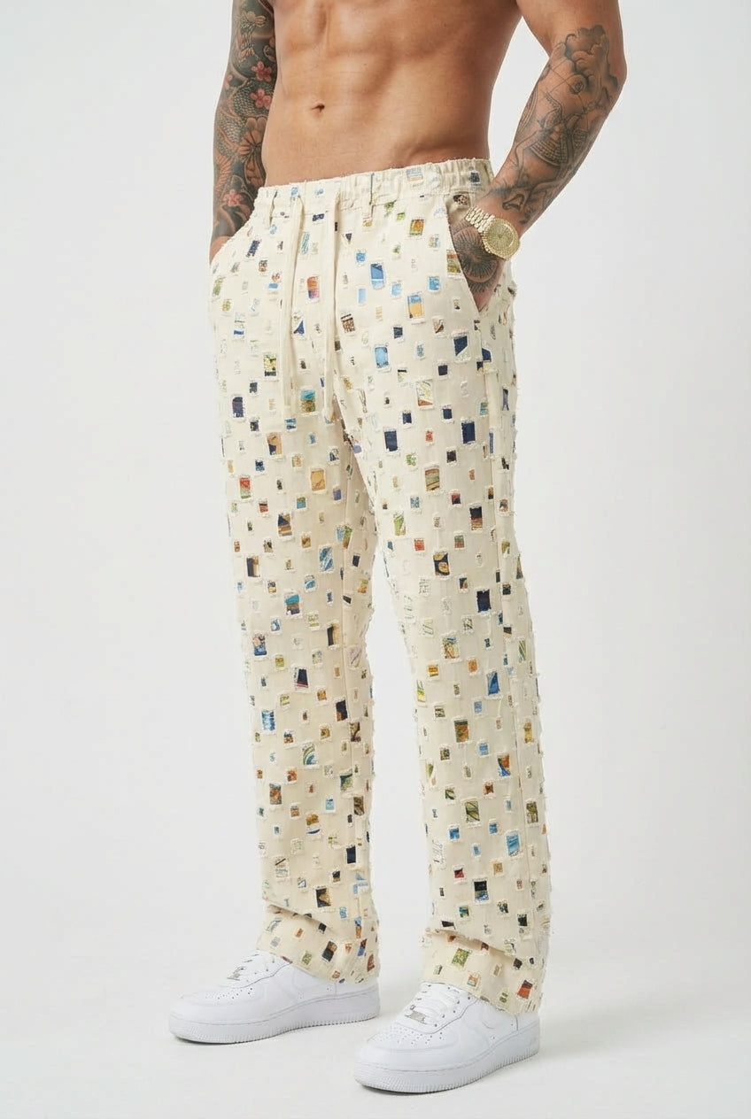 Mosaic Straight-Fit Pants - Sleek, Everyday Style