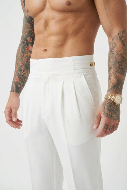 Lockhart White Trousers - Crisp, Timeless Style