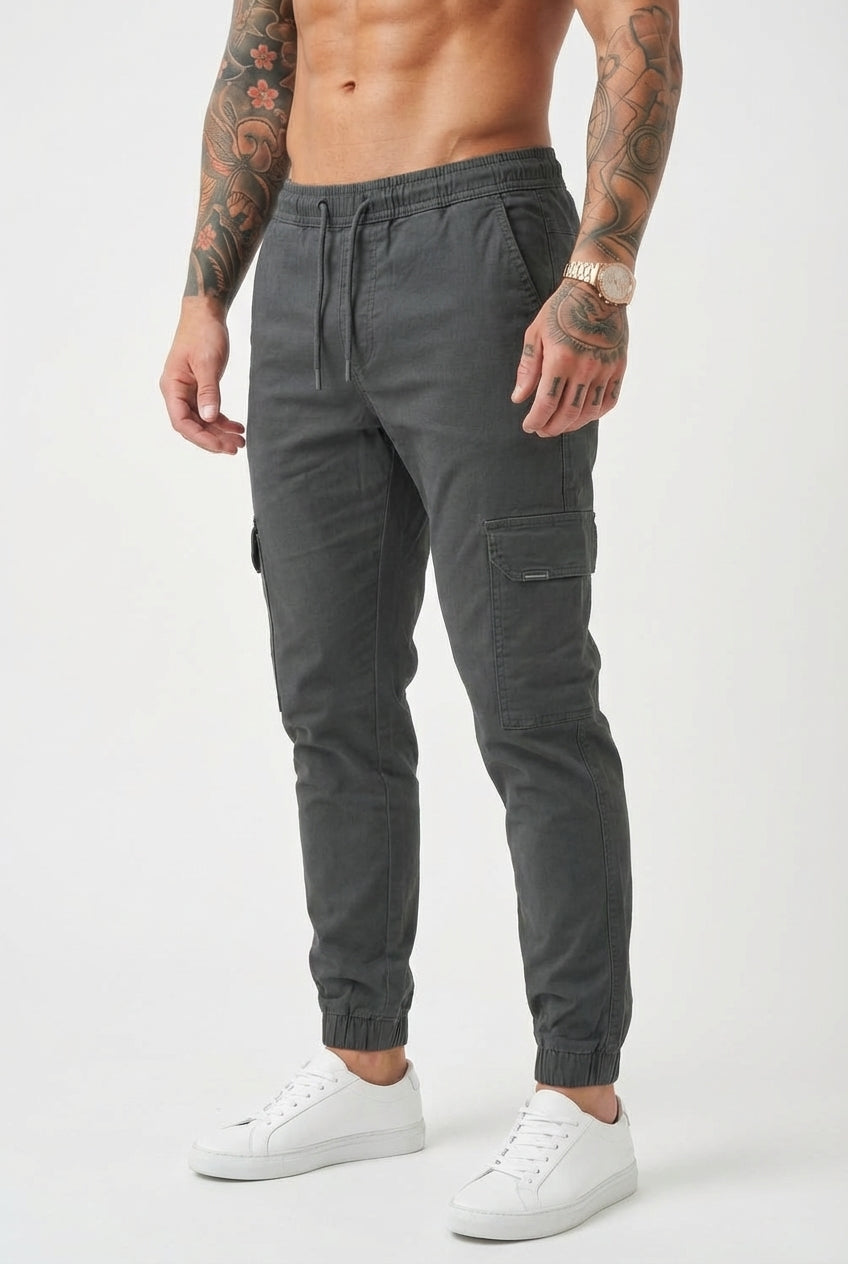 Olympus Grey Cargo Jogger - Rugged Comfort for Everyday Wear