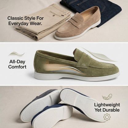 Mayfair Suede Penny Loafers - Timeless Style, Everyday Comfort