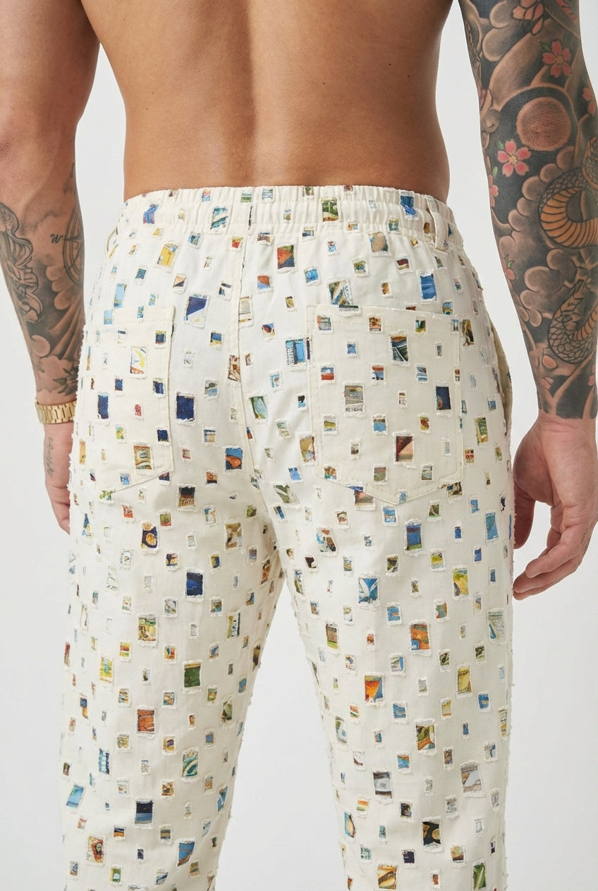 Mosaic Straight-Fit Pants - Sleek, Everyday Style