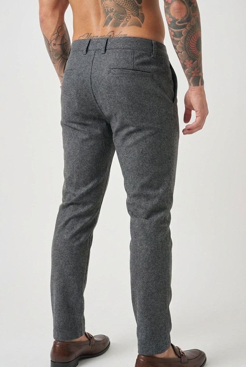 Luca Slim-Fit Pants in Light Grey