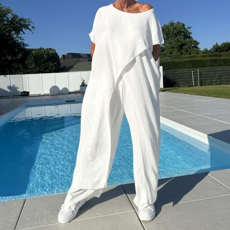 Riviera Asymmetric Flow Two-Piece Set