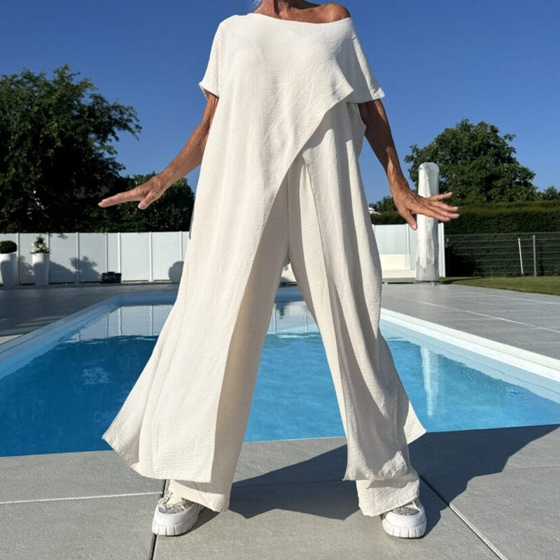 Riviera Asymmetric Flow Two-Piece Set