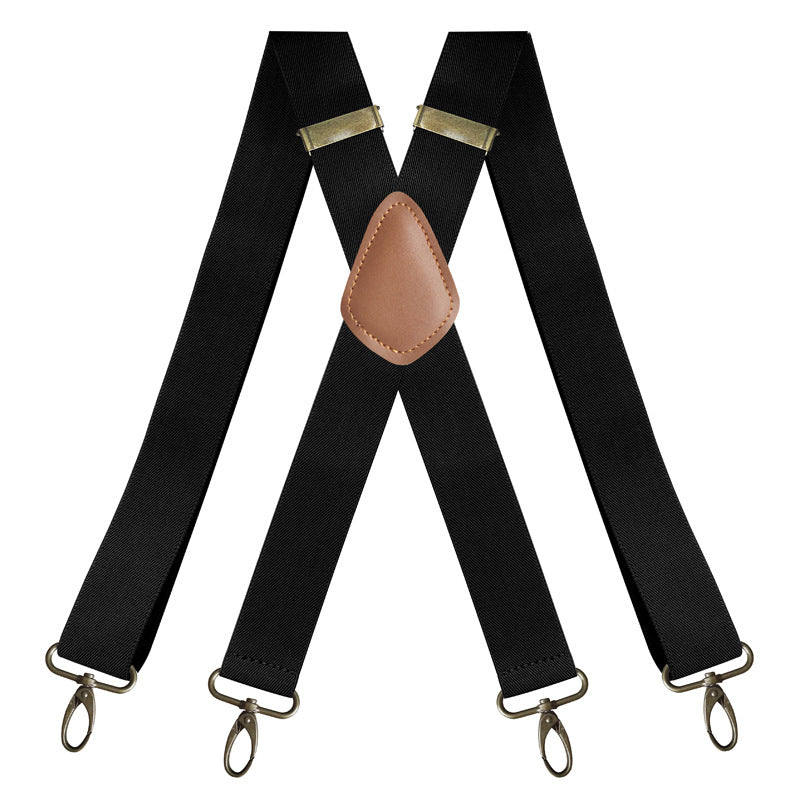 Men's X-Back Suspenders with Hook Clips