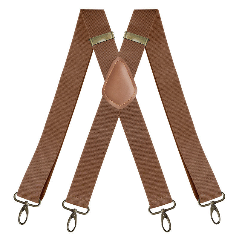 Men's X-Back Suspenders with Hook Clips