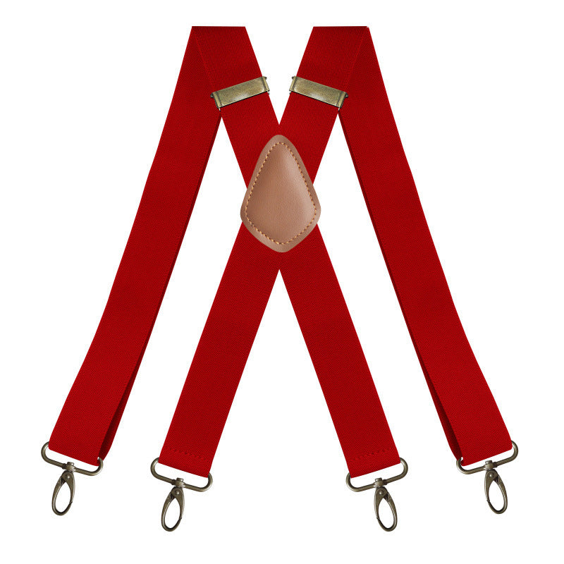 Men's X-Back Suspenders with Hook Clips